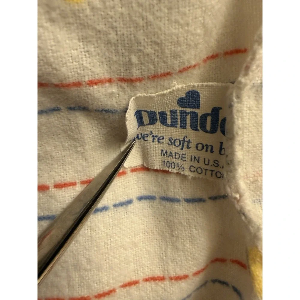 VTG 1984 Disney Baby‎ Receiving Blanket Mickey Minnie Donald Flannel 38